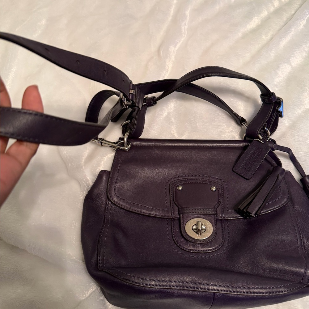 Vintage Coach Purple Women's Bag - Picture 6 of 11